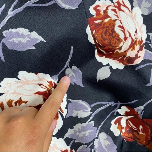 Theory Mod Dress Floral Victoria Belted Shift Mini Work Office Sz 2 - Picture 6 of 12